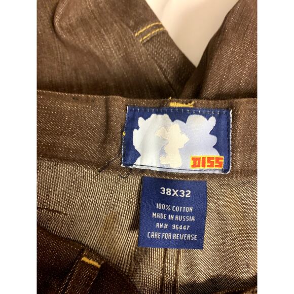 Vintage DISS JEANS Y2K Baggy Graphics Skater Grunge Hip Hop Retro Rock SZ 38 - Picture 5 of 10